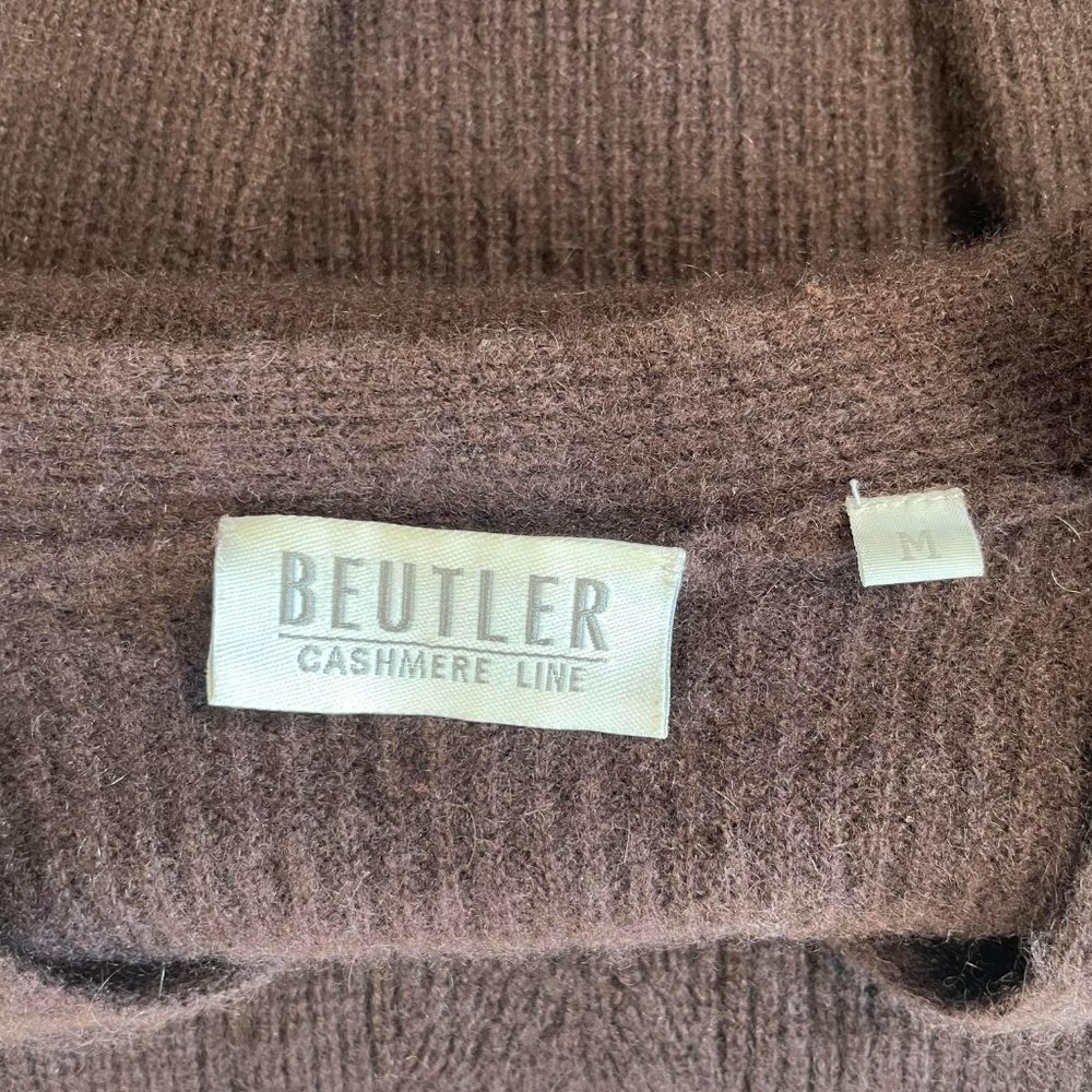 Beutler Brown 100% Cashmere Sweater - Picture 7 of 9